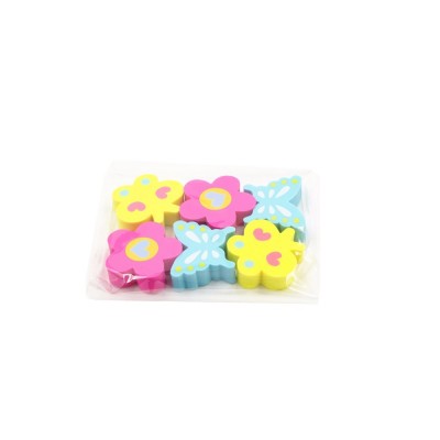 Custom creative flower design mini eraser for Party gift